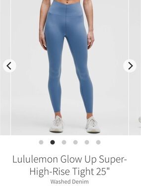 NWT Lululemon athletica Glow Up HR Tight inch Legging in Washed Denim